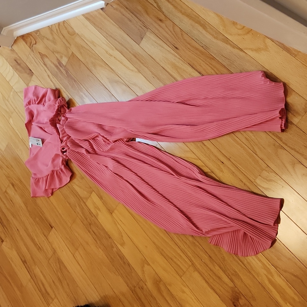 Cotton candy pink jumpsuit size L